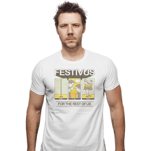 Load image into Gallery viewer, Shirts Fitted Shirts, Mens / Small / White Festivus