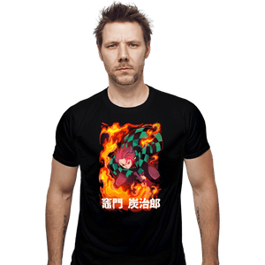 Shirts Fitted Shirts, Mens / Small / Black Slayer Tanjiro