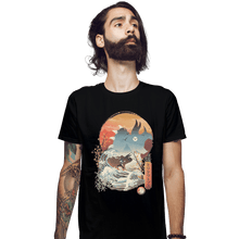 Load image into Gallery viewer, Shirts Fitted Shirts, Mens / Small / Black Blue Ranger Ukiyoe