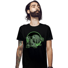 Load image into Gallery viewer, Daily_Deal_Shirts Fitted Shirts, Mens / Small / Black Cthulhu Says Hi