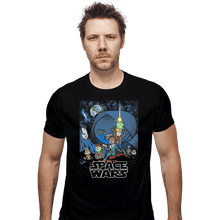 Load image into Gallery viewer, Shirts Fitted Shirts, Mens / Small / Black Space Wars
