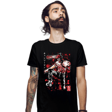 Load image into Gallery viewer, Daily_Deal_Shirts Fitted Shirts, Mens / Small / Black Chainsaw Sumi-E
