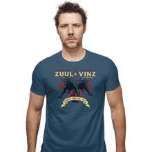 Load image into Gallery viewer, Daily_Deal_Shirts Fitted Shirts, Mens / Small / Indigo Blue Terror Dogs