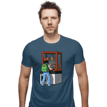Load image into Gallery viewer, Shirts Fitted Shirts, Mens / Small / Indigo Blue Gotta Catch Em All