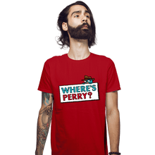 Load image into Gallery viewer, Shirts Fitted Shirts, Mens / Small / Red Where's Perry?
