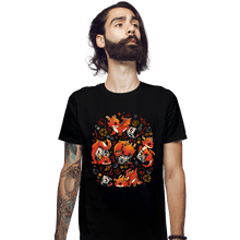 Load image into Gallery viewer, Daily_Deal_Shirts Fitted Shirts, Mens / Small / Black Tiny Dragon Dice