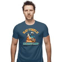 Load image into Gallery viewer, Secret_Shirts Fitted Shirts, Mens / Small / Indigo Blue Finkle's Kicking Camp