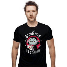 Load image into Gallery viewer, Shirts Fitted Shirts, Mens / Small / Black Coffee Vampire