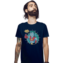 Load image into Gallery viewer, Shirts Fitted Shirts, Mens / Small / Navy Planet Boy
