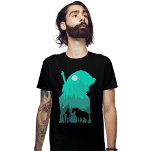 Load image into Gallery viewer, Shirts Fitted Shirts, Mens / Small / Black Hylian Silhouette