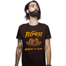 Load image into Gallery viewer, Daily_Deal_Shirts Fitted Shirts, Mens / Small / Dark Chocolate Workout And Glory