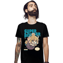 Load image into Gallery viewer, Shirts Fitted Shirts, Mens / Small / Black Super Bowsette