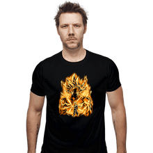 Load image into Gallery viewer, Daily_Deal_Shirts Fitted Shirts, Mens / Small / Black Golden Ultrainstinct