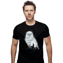 Load image into Gallery viewer, Shirts Fitted Shirts, Mens / Small / Black Magical Owl