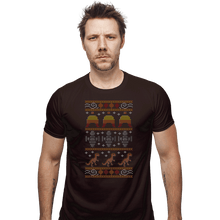 Load image into Gallery viewer, Daily_Deal_Shirts Fitted Shirts, Mens / Small / Dark Chocolate Shiny Christmas
