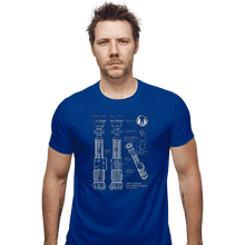 Load image into Gallery viewer, Daily_Deal_Shirts Fitted Shirts, Mens / Small / Royal Blue Lightside Schematics