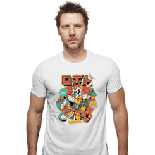 Load image into Gallery viewer, Daily_Deal_Shirts Fitted Shirts, Mens / Small / White Neko Roboto