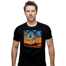 Load image into Gallery viewer, Shirts Fitted Shirts, Mens / Small / Black Van Gogh Never Saw Gallifrey