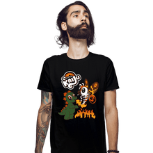 Load image into Gallery viewer, Shirts Fitted Shirts, Mens / Small / Black My Little Kaiju