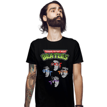 Load image into Gallery viewer, Shirts Fitted Shirts, Mens / Small / Black Ninja Beatles