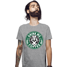 Load image into Gallery viewer, Daily_Deal_Shirts Fitted Shirts, Mens / Small / Sports Grey Drink Me Coffee
