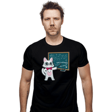 Load image into Gallery viewer, Shirts Fitted Shirts, Mens / Small / Black Scientist Cat