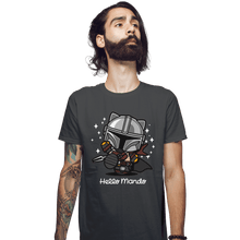 Load image into Gallery viewer, Shirts Fitted Shirts, Mens / Small / Charcoal Hello Mando