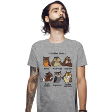 Load image into Gallery viewer, Daily_Deal_Shirts Fitted Shirts, Mens / Small / Sports Grey Coffee Owls
