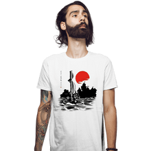 Load image into Gallery viewer, Shirts Fitted Shirts, Mens / Small / White Red Sun Hero