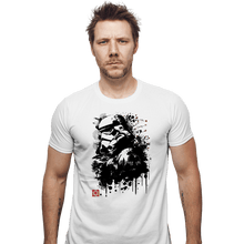 Load image into Gallery viewer, Daily_Deal_Shirts Fitted Shirts, Mens / Small / White Trooper In The Forest Sumi-e