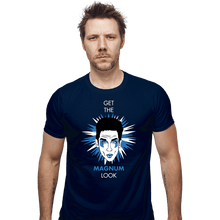 Load image into Gallery viewer, Shirts Fitted Shirts, Mens / Small / Navy Get The Magnum Look