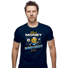 Load image into Gallery viewer, Shirts Fitted Shirts, Mens / Small / Navy Servbot and Money