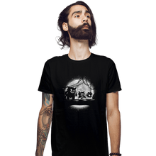 Load image into Gallery viewer, Shirts Fitted Shirts, Mens / Small / Black Moonlight Ghost Types