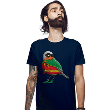 Load image into Gallery viewer, Shirts Fitted Shirts, Mens / Small / Navy Bird Wonder