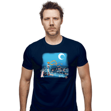 Load image into Gallery viewer, Daily_Deal_Shirts Fitted Shirts, Mens / Small / Navy Fighting Evil By Moonlight