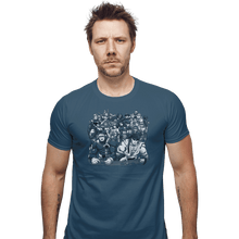 Load image into Gallery viewer, Shirts Fitted Shirts, Mens / Small / Indigo Blue Fun With Old Friends