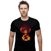 Load image into Gallery viewer, Daily_Deal_Shirts Fitted Shirts, Mens / Small / Black Firebender