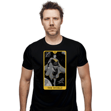 Load image into Gallery viewer, Daily_Deal_Shirts Fitted Shirts, Mens / Small / Black JL Tarot - The World