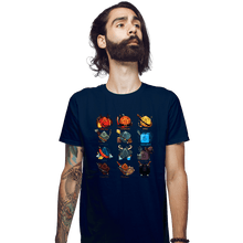 Load image into Gallery viewer, Shirts Fitted Shirts, Mens / Small / Navy Dice Roles