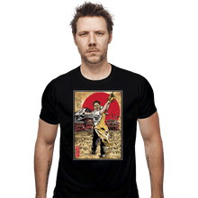 Load image into Gallery viewer, Daily_Deal_Shirts Fitted Shirts, Mens / Small / Black Leatherface In Japan