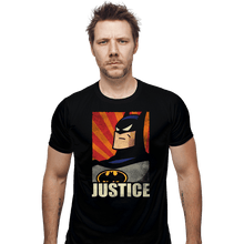Load image into Gallery viewer, Shirts Fitted Shirts, Mens / Small / Black Bat Justice