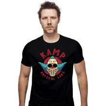 Load image into Gallery viewer, Daily_Deal_Shirts Fitted Shirts, Mens / Small / Black Kamp Krystal Lake