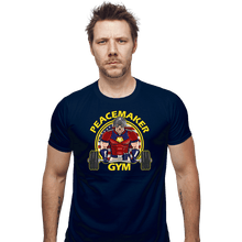 Load image into Gallery viewer, Daily_Deal_Shirts Fitted Shirts, Mens / Small / Navy Eagly Gym