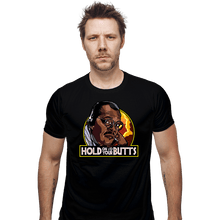 Load image into Gallery viewer, Shirts Fitted Shirts, Mens / Small / Black Hold On To Your Butts