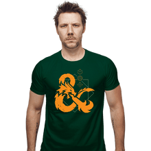 Load image into Gallery viewer, Daily_Deal_Shirts Fitted Shirts, Mens / Small / Irish Green Basements & Dragons
