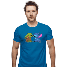 Load image into Gallery viewer, Shirts Fitted Shirts, Mens / Small / Sapphire Kawaii Babies