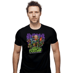 Daily_Deal_Shirts Fitted Shirts, Mens / Small / Black TMNT Vs The NYC Villains