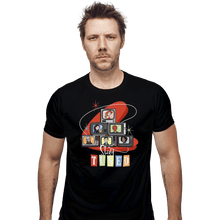 Load image into Gallery viewer, Shirts Fitted Shirts, Mens / Small / Black Stay Tuned To Westview