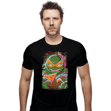 Load image into Gallery viewer, Daily_Deal_Shirts Fitted Shirts, Mens / Small / Black Glitch Michelangelo