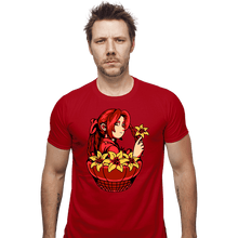 Load image into Gallery viewer, Shirts Fitted Shirts, Mens / Small / Red Flower Girl